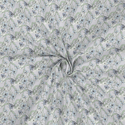 Backyard Patio Valencia Printed 100%Cotton Aqua Bed Sheet with Pillow Case