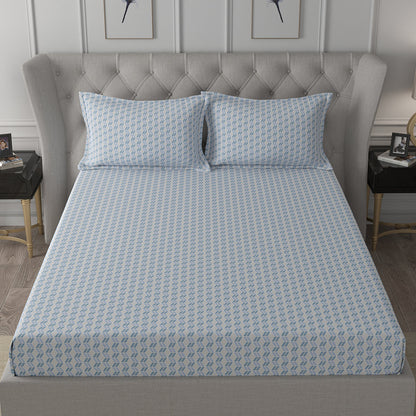 Backyard Patio Morris Printed Bed Sheet With Pillow Case