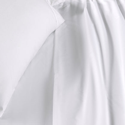 Eden Crisp & Light Weight 100% Cotton Solid White Bed Sheet with Pillow Case