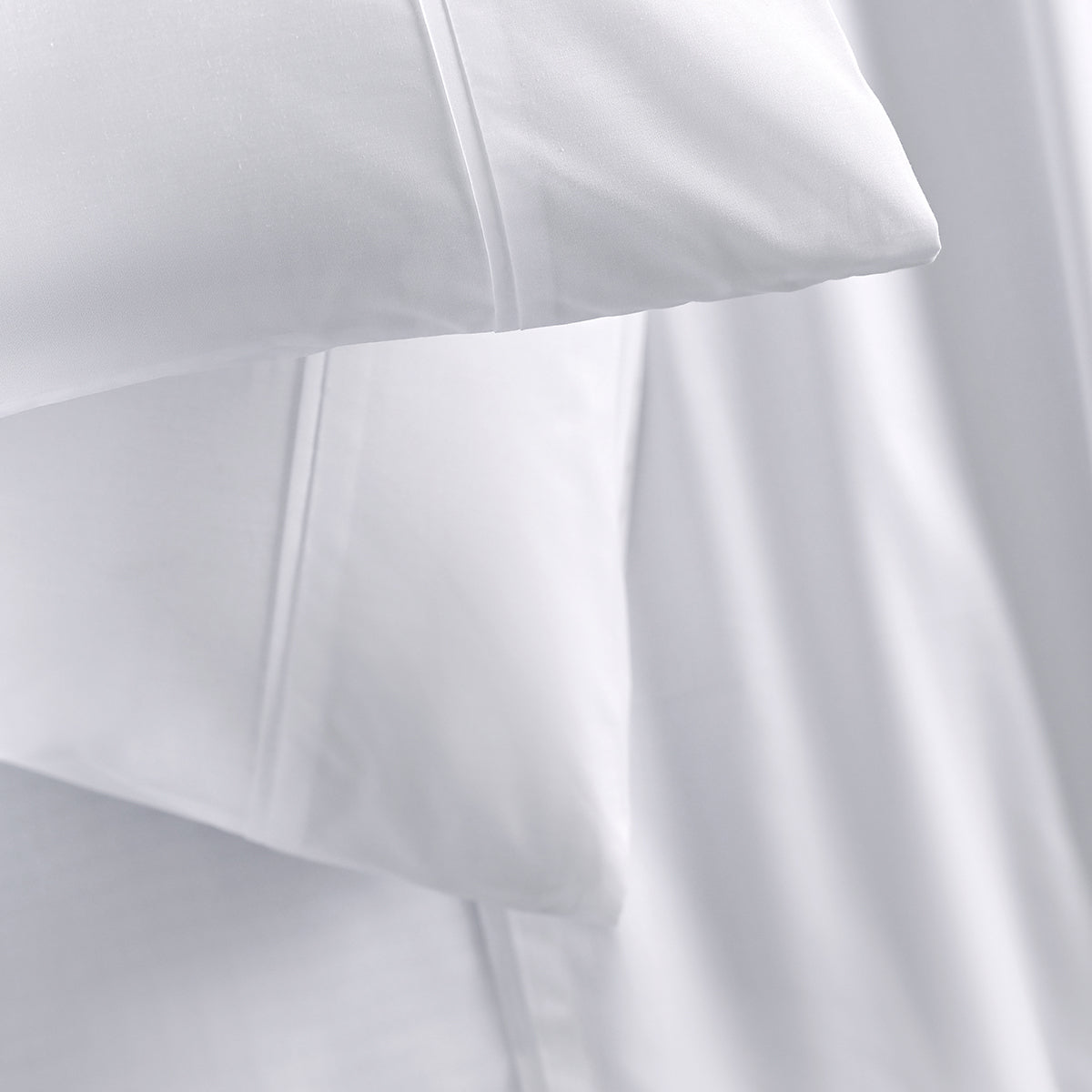 Eden Crisp & Light Weight 100% Cotton Solid White Bed Sheet with Pillow Case