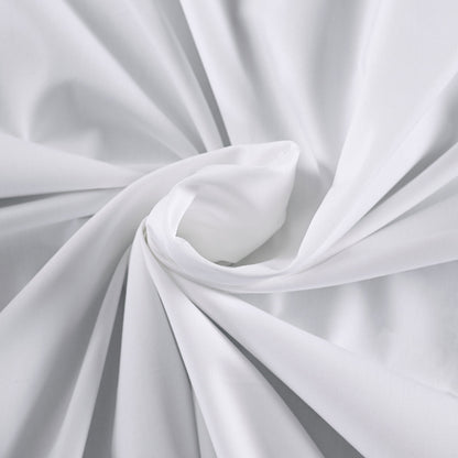 Eden Crisp & Light Weight 100% Cotton Solid White Bed Sheet with Pillow Case
