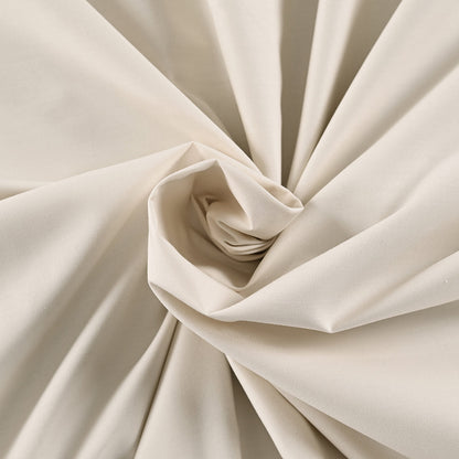 Eden Crisp & Light Weight 100% Cotton Solid Beige Bed Sheet with Pillow Case