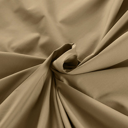 Slumber Plain Easy Care Percale 100% Cotton Yellow/Latte Crisp Bed Sheet with Pillow Case