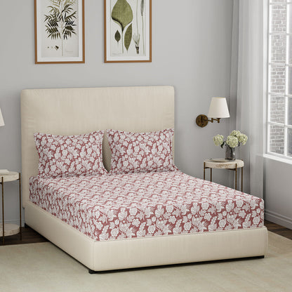 Eclectic Garden Cordelia 100%Cotton Printed Bed Sheet With Pillow Case