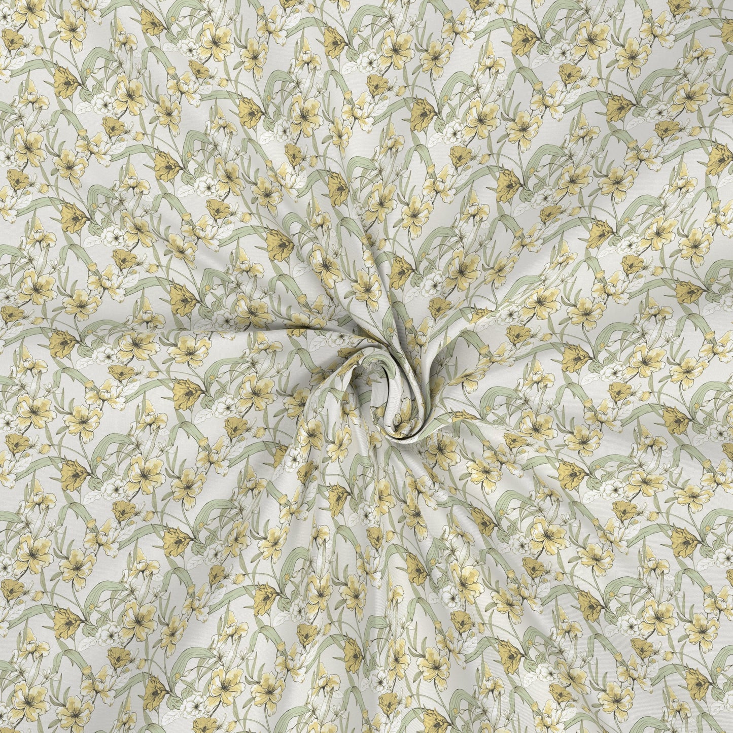 Tranquil Serenity Valencia 100%Cotton Printed Bed Sheet with Pillow Case Yellow