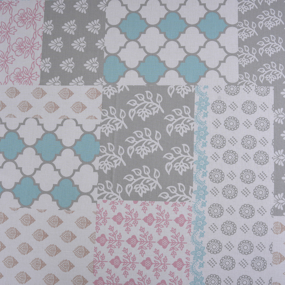 Hermosa Sensory Bloom Lennon 100% Cotton Printed Bed Sheet with Pillow Case Aqua