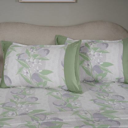 Sensory Bloom Colorsplash 100% Cotton Lilac Bed Sheet with Pillow Case