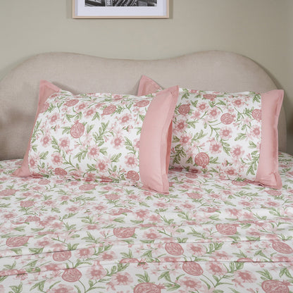 Sensory Bloom Blooming Petals 100% Cotton Pink Bed Sheet with Pillow Case