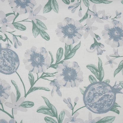 Sensory Bloom Blooming Petals 100% Cotton Blue Bed Sheet with Pillow Case