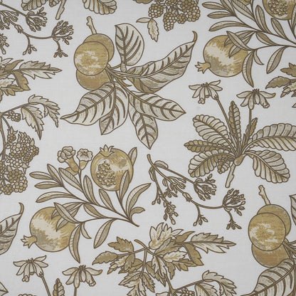 Sensory Bloom Fruity Foliage Mustard Bed Sheet with Pillow Case