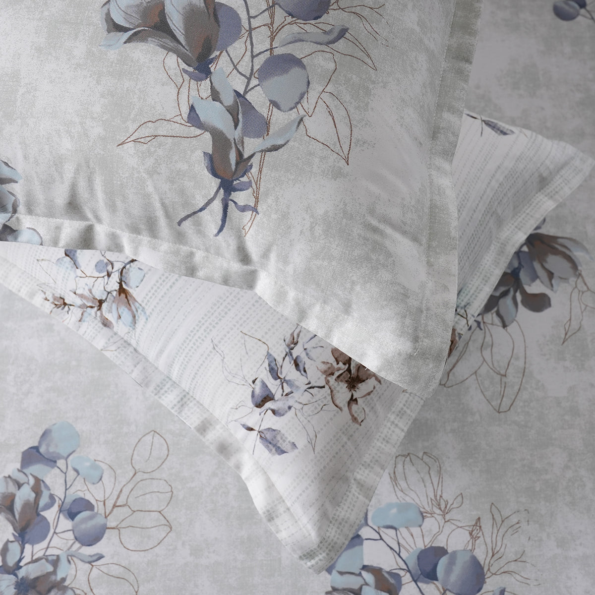 Sensory Bloom Everbloom 100% Cotton Blue Bed Sheet with Pillow Case