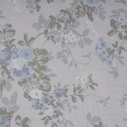 Sensory Bloom Flowerland 100% Cotton Blue Bed Sheet with Pillow Case