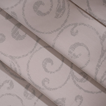Classical Ornate Seamless Scroll Bed Sheet with Pillow Case Neutral