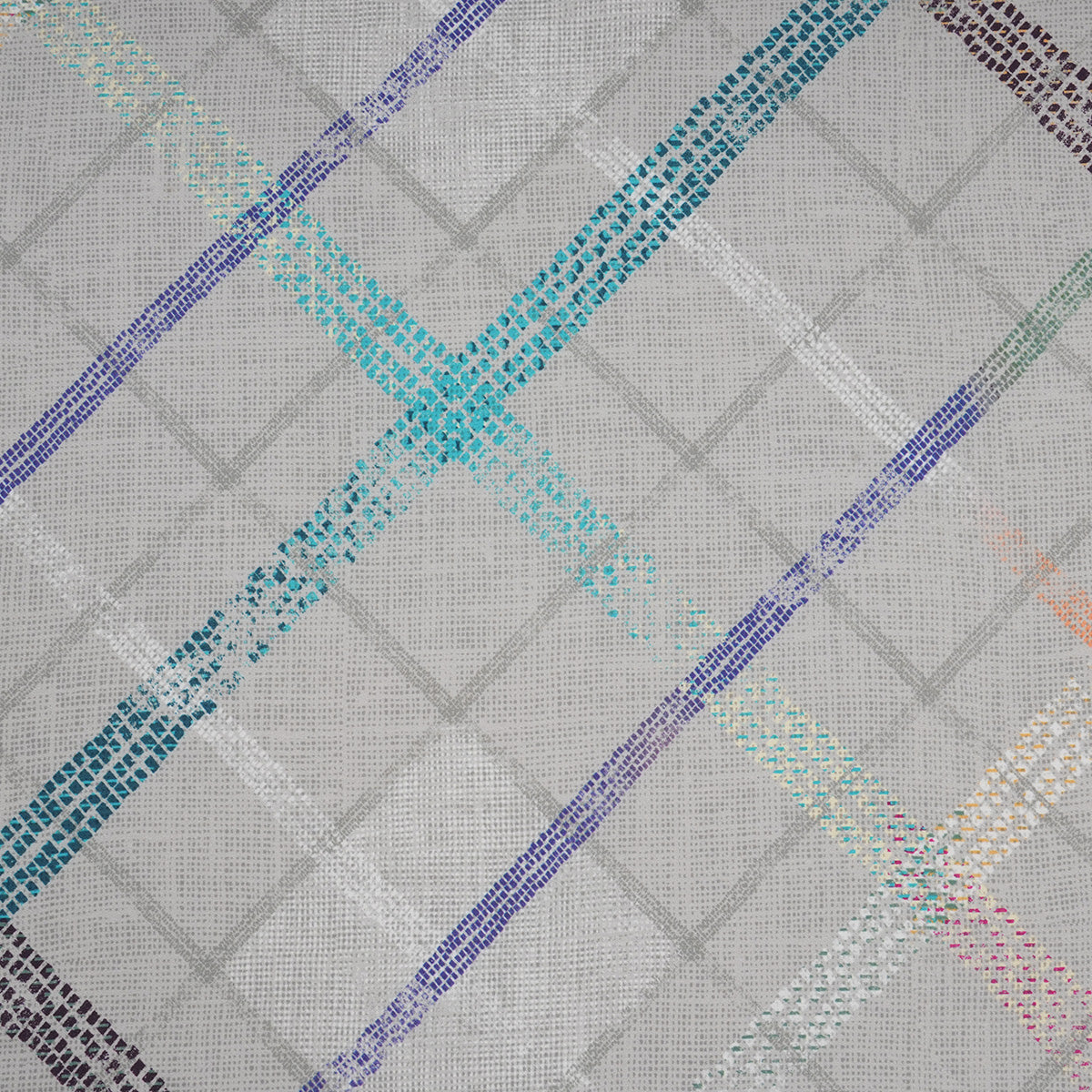 Eclectic Geo Rhombus Digital Print 100% Cotton Grey Bed Sheet with Pillow Case