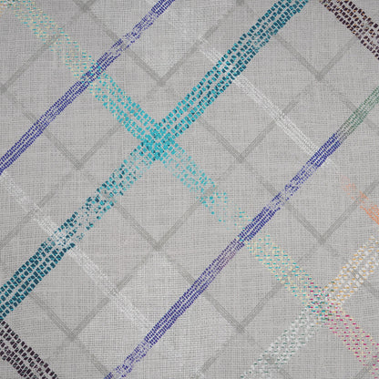 Eclectic Geo Rhombus Digital Print 100% Cotton Grey Bed Sheet with Pillow Case