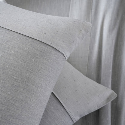 Muted Dot Reversible Made With Egyptian Cotton Ultra Soft Grey Bed Sheet with Pillow Case