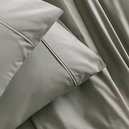 Slumber Plain Easy Care Percale 100% Cotton Wild Dove Crisp Bed Sheet with Pillow Case