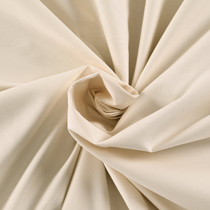 Slumber Plain Easy Care Percale 100% Cotton Ecru Crisp Bed Sheet with Pillow Case