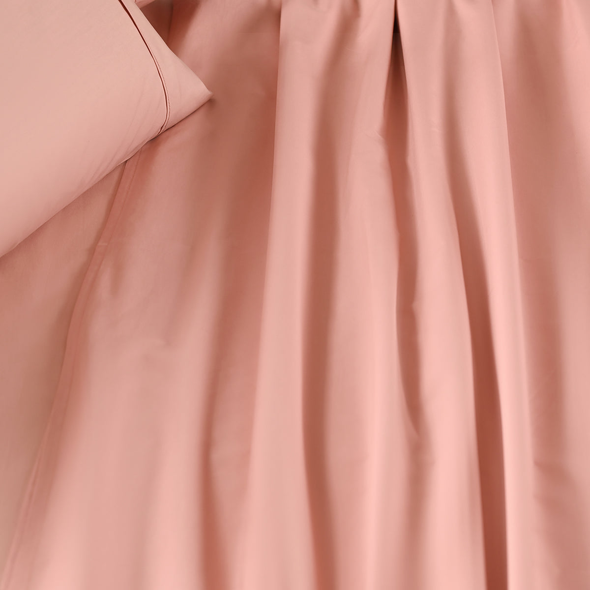 Slumber Plain Easy Care Percale 100% Cotton Peach Blossom Crisp Bed Sheet with Pillow Case