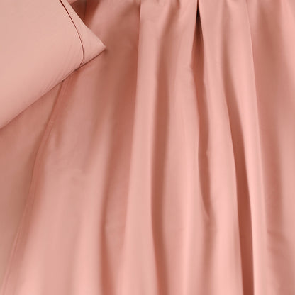 Slumber Plain Easy Care Percale 100% Cotton Peach Blossom Crisp Bed Sheet with Pillow Case