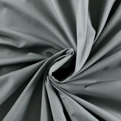 Slumber Plain Easy Care Percale 100% Cotton Steel Grey Crisp Bed Sheet with Pillow Case