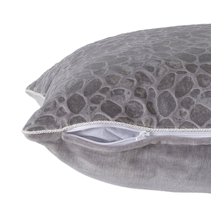 Grandeur Ore-Rerun 100%Cotton Grey FoilPrintedCushionCover