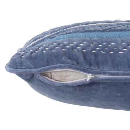 Grandeur Vintgem Hand Embridery 100% Cotton Blue Cushion Cover