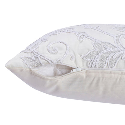 Nostalgic Attire Fancy Finest Beige Embroidered Cushion Cover