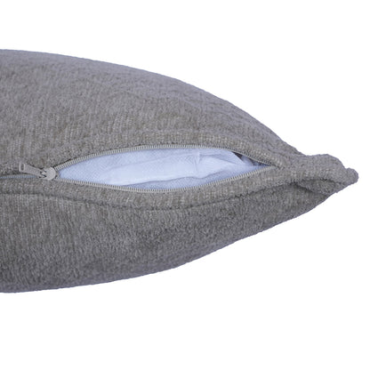 Blaize 100% Cotton Solid Weave Grey Cushion Cover