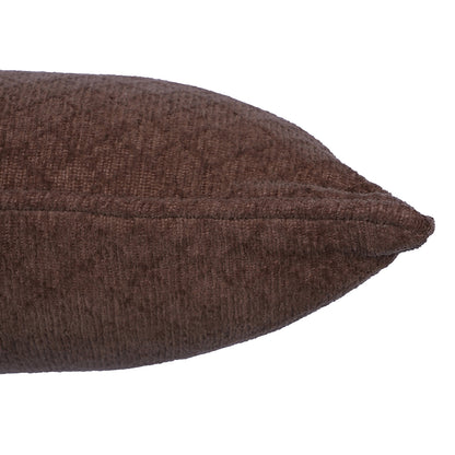 Blaize 100% Cotton Solid Weave Brown Cushion Cover