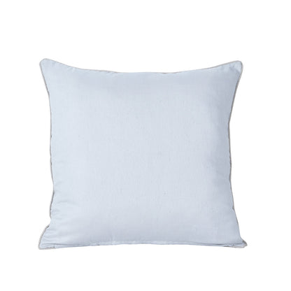 Tranquil Essence Scrollable Tatting Embroidered Viscose Blend Beige Cushion Cover