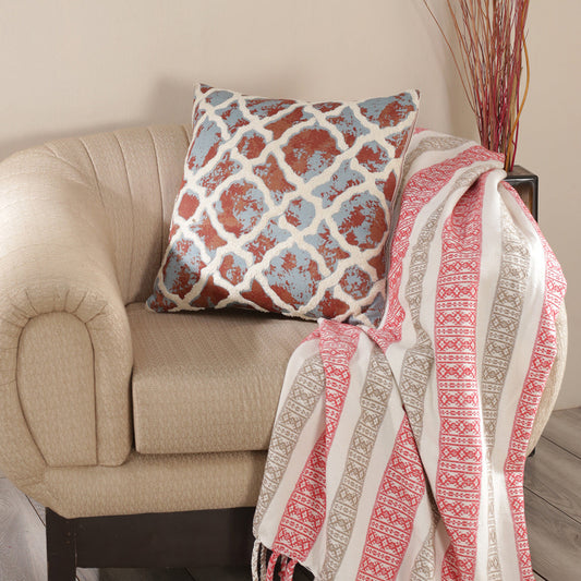 Nouveau Tradition Form Replay Red Cushion Cover