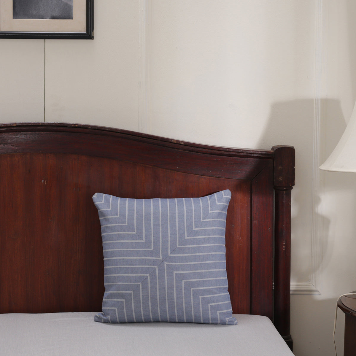 Adore Made With Egyptian Cotton Check And Stripes Cushion Cover