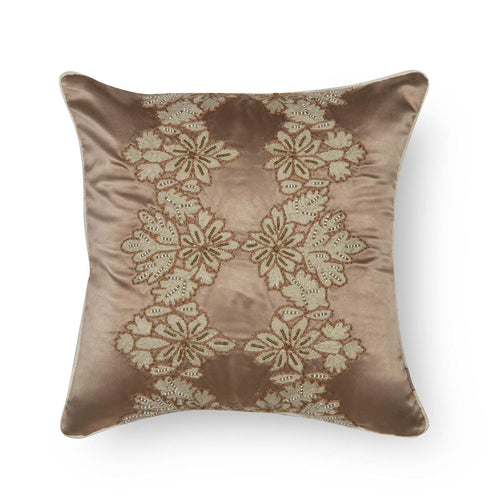 Marley Neutral Medium 40x40 Cm Embroidery Hand Cushion Cover