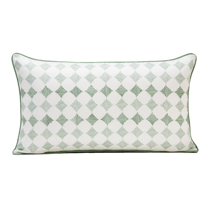 Streamline Diamond Printed & Embroidered Cushion Cover