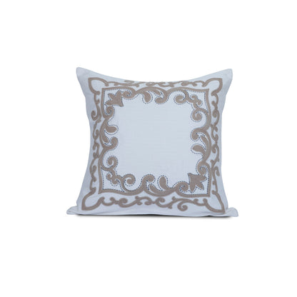 Tendril Embroidery Neutral Medium 50x50 Cm Embroidery Machine Cushion Cover