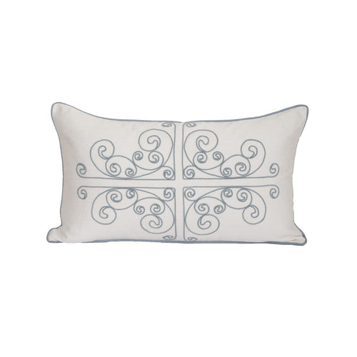 Guilloche Blue Medium 35x60 Cm Embroidery Machine Cushion Cover