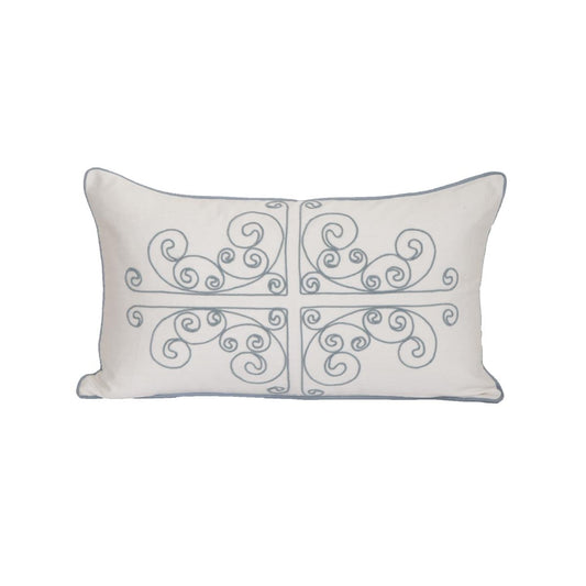 Guilloche Blue Medium 35x60 Cm Embroidery Machine Cushion Cover