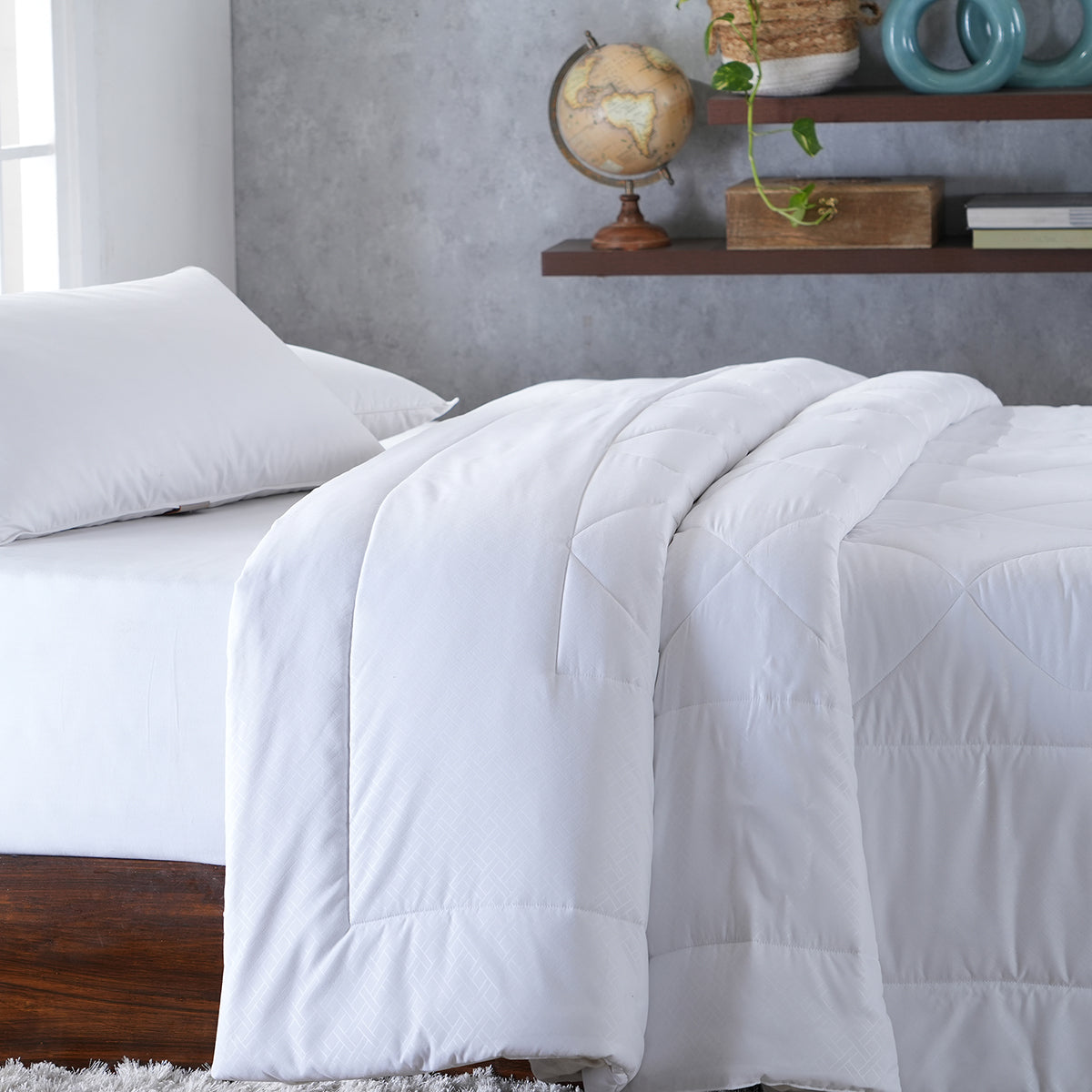 Essentials Ravel Solid White 1PC Duvet