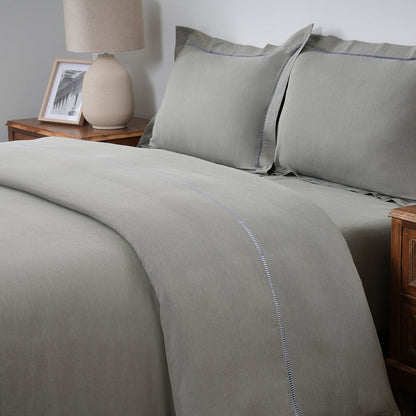 Emmie Made With Egyption Cotton Ultra Soft Green Duvet Cover with Pillow Case