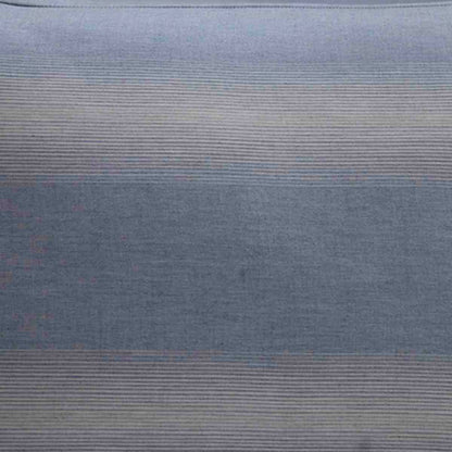 Rhythmic Stripe Reversible Made With Egyptian Cotton Ultra Soft Classic Blue/Grey Marble Duvet Cover with Pillow Case