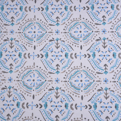 Hermosa Sensory Bloom Avery 100% Cotton Printed Fitted Sheet with Pillow Case Blue