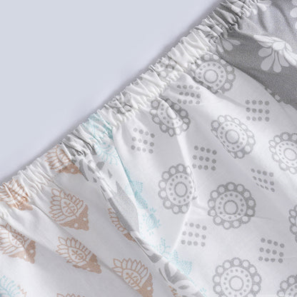 Hermosa Sensory Bloom Lennon 100% Cotton Printed Fitted Sheet with Pillow Case Yellow