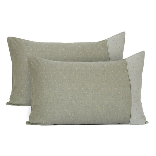Muted Dot Made With Egyptian Cotton Woven 2PC Pillow Case Set