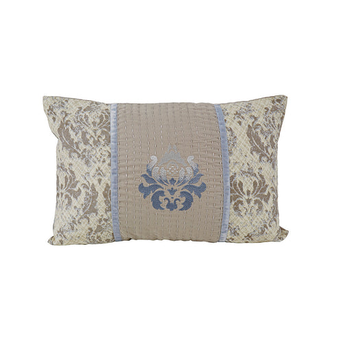 Vintage Printed Royal Insignia Pillow Sham Set Blue