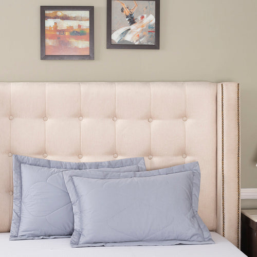 Grandeur Vintage Floret Machine Quilted 2 Pc Standard Pillow Sham Set