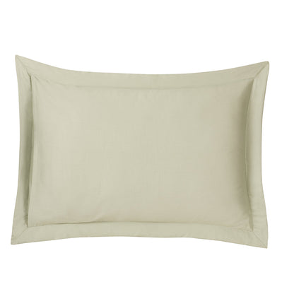 Tranquil Essence Lawn Leaflet Quilted Green 2 PC Pillow Sham Set