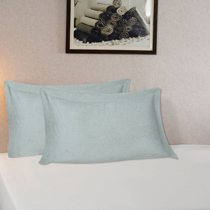 Tranquil Essence Burb Slub Green 2 PC Pillow Sham Set