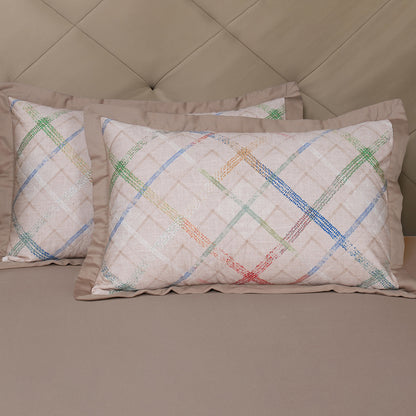 Eclectic Geo Rhombus Pillow Sham Set Beige