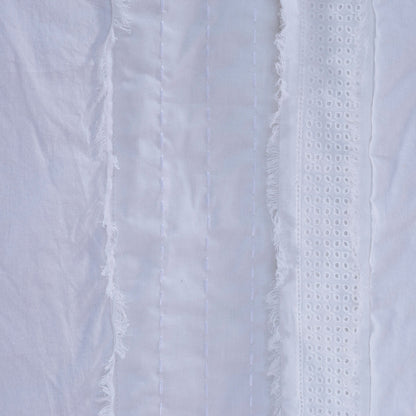 Rurban Divine Stitch Sorbet Summer AC Quilt/Quilted Bed Cover/Comforter White